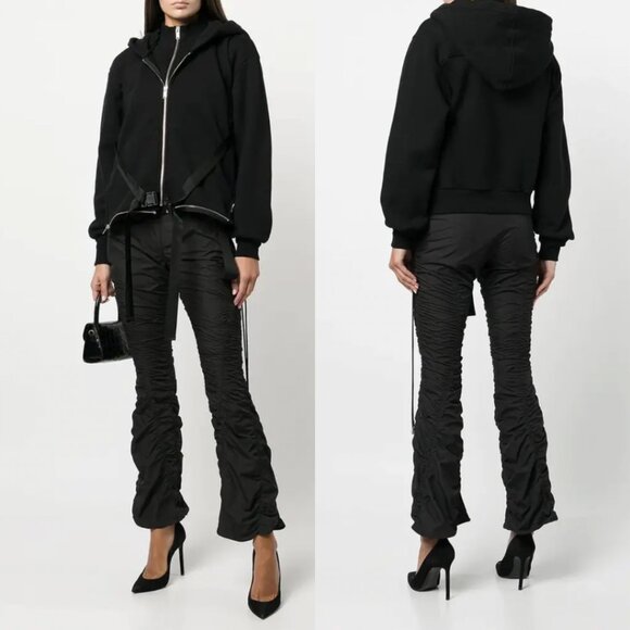 $930 Undercover Jun Takahashi Black Hoodie Layered Hooded Sweater size 2/S - Picture 1 of 16
